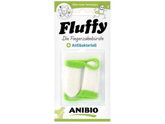 ANIBIO naprstnik za zobe za mačke in pse Fluffy, 2 kos