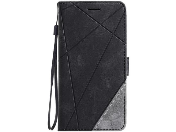 Chameleon Huawei P30 Lite - Preklopna torbica (WLGO-Lines) - črna