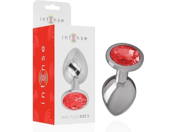 INTENSE Analni Čep Metal With Red Crystal (s)