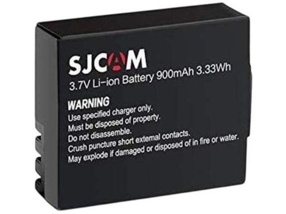 SJCAM polnilna baterija za kamere serije SJ4000 / SJ5000 / M10, 3.7V, 900mAh / 3.33Wh, črna