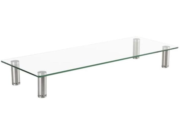 GEMBIRD stojalo za monitor MS-TABLE-GM-01, 58x21x9 cm, do 20 kg, kaljeno steklo