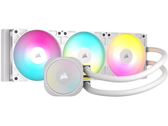 CORSAIR komplet za vodno hlajenje NAUTILUS 360 RS, 360 mm, ARGB, bela