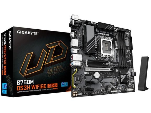 GIGABYTE matična plošča B760M DS3H WIFI6E GEN5, LGA1700, mATX, WiFi 6E, Bluetooth B760M DS3H WF6E GEN5