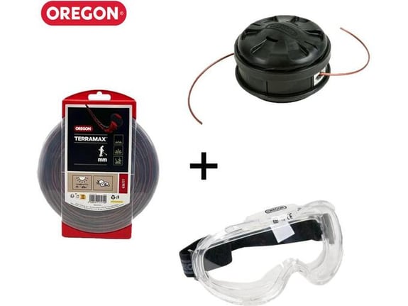 OREGON univerzalna glava + očala + najlon nitka OR 646569
