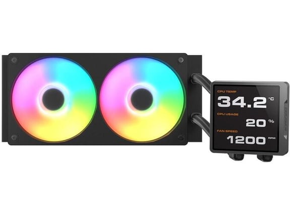 COUGAR komplet za vodno hlajenje Poseidon Vistek Pro 240 mm LCD ARGB črna CGR-PSDVPRGB-B-240