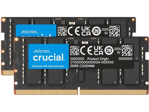 CRUCIAL RAM za prenosnike 2x32GB DDR5/6400MHz/CL52 CT2K32G64C52CS5