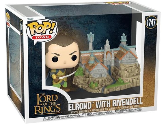 FUNKO licenčna figura Lord of the Rings Elrond & Rivendell, POP! Town