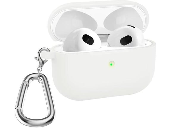 Chameleon Ovitek za Apple AirPods Pro 3 - Slim - silikonski etui s karabinom - bel