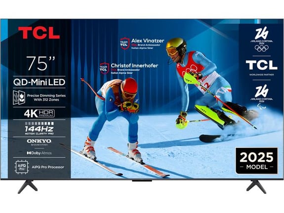 TCL televizor 75C6K, Mini LED, 4K UHD, Google TV, 190 cm