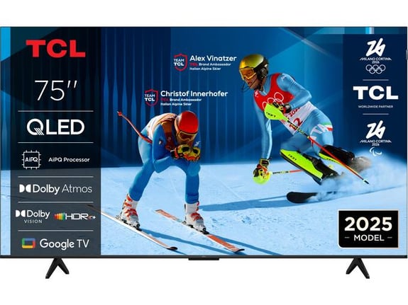 TCL televizor 75P7K, QLED, 4K UHD, Google TV, 190 cm