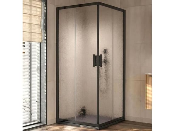 KOLPA-SAN kotna tuš kabina VENUS Q 80 B/2, črna, 80x80x200 cm, 661180