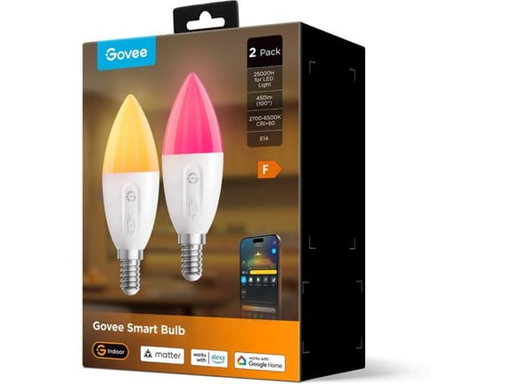 GOVEE rgbww smart led bulb e14 450lm 2 pack