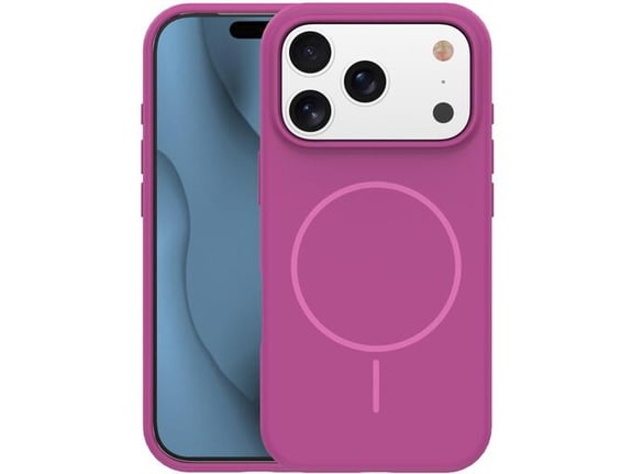 ONASI ovitek za silikonski Mat Liquid MagSafe iPhone 17 Pro, fuksija