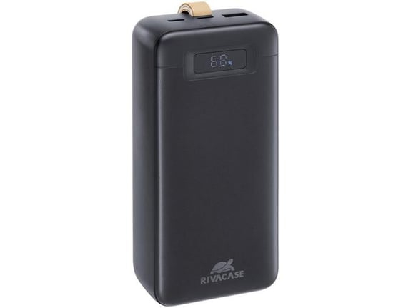 RIVACASE powerbank VA1083 Turbo QC 3.0 PD, 30.000 mAh, 65 W, črna