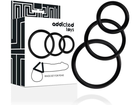 ADDICTED TOYS COCK Komplet Erekcijskih ObroČkov Addicted Toys Iiv