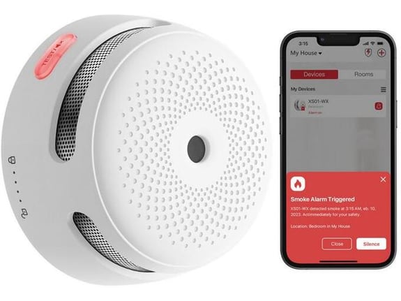 X-SENSE XS01-WX zanesljiv optični detektor dima za varnost doma, smart app (ZASXS00208WGL)