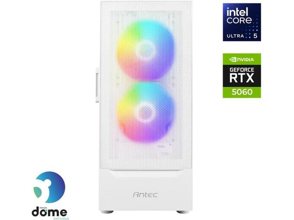 ANNI gaming namizni računalnik Gamer Advanced U5 225F 225F/16GB/1TB SSD/RTX 5060/bela