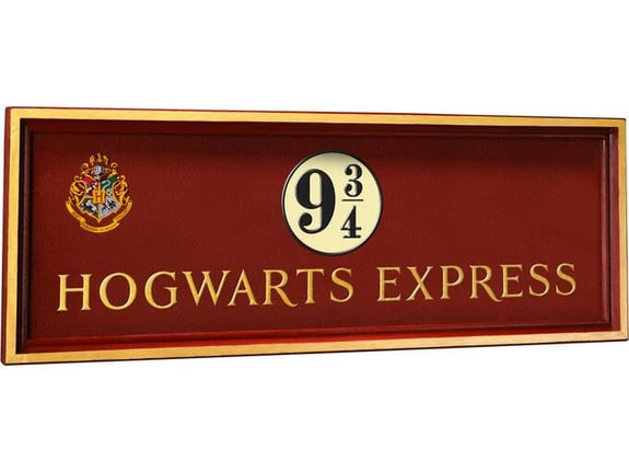 NOBLE COLLECTION - harry potter - hogwarts 9 3/4 napis