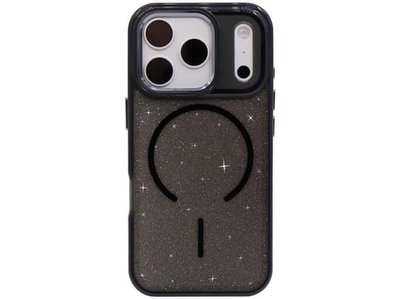 CHAMELEON ovitek za gumiran TPU Magnetic Sparkle Apple iPhone 17 Pro Max, črn