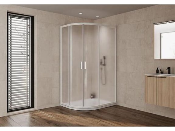 KOLPA SAN polkrožna tuš kabina Venus R 120X90-UNI WH/2 R550, bela, 660520