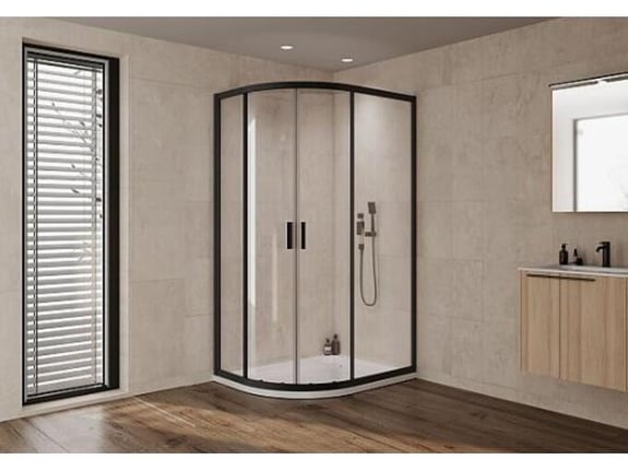 KOLPA SAN polkrožna tuš kabina Venus R 120X90 B/1 R550, črna, 518670