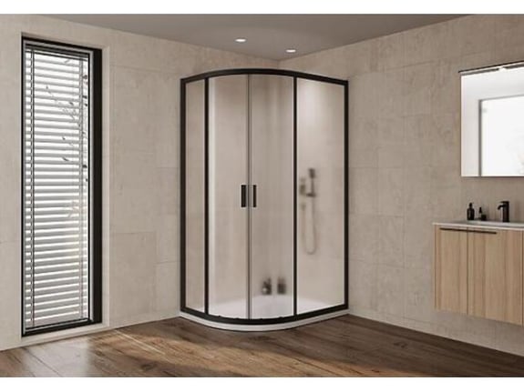 KOLPA SAN polkrožna tuš kabina Venus R 100X80 B/2 R550, črna, 661520