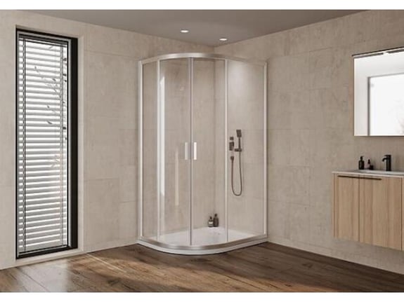 KOLPA SAN polkrožna tuš kabina Venus R 120X90-UNI S/1 R550, srebrna, 660550
