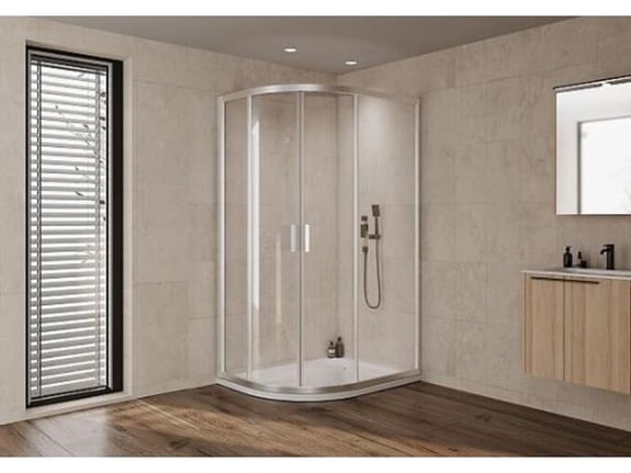 KOLPA SAN polkrožna tuš kabina Venus R 100X80-UNI S/1 R550, srebrna, 660470