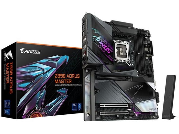GIGABYTE matična plošča Z890 AORUS MASTER, LGA1851, ATX, WiFi 7, Bluetooth