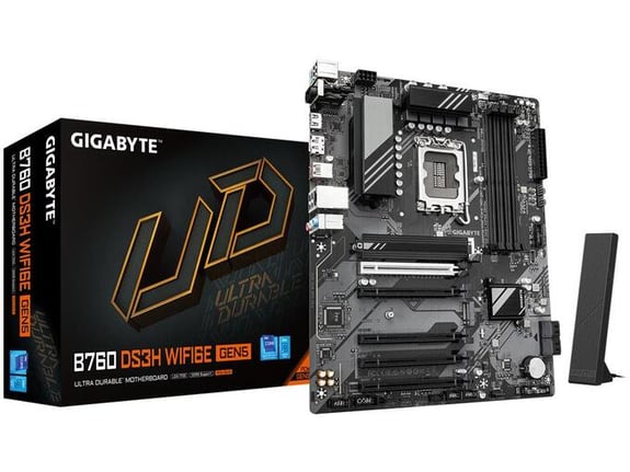 GIGABYTE matična plošča B760 DS3H WIFI6E GEN5, LGA1700, ATX, WiFi 6E, Bluetooth B760 DS3H WF6E GEN5