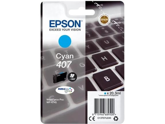 EPSON originalno črnilo 407 L C, cyan