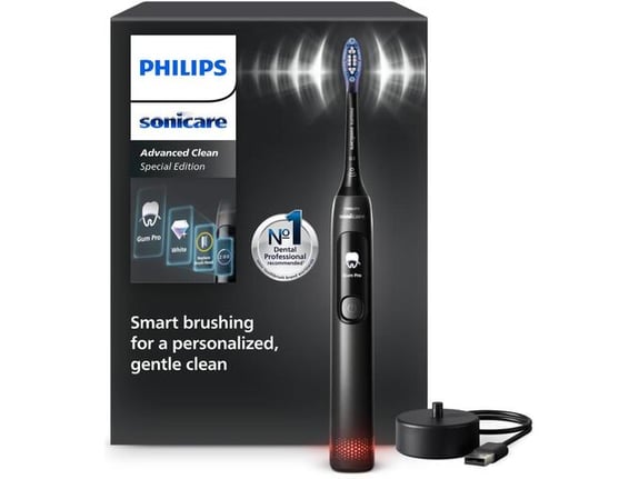 PHILIPS sonična električna zobna ščetka Sonicare Advanced Clean, črna, HX3792/11