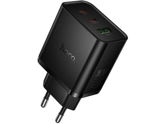 HOCO polnilec N75, 65 W, PD, GaN, 2x USB-C, USB-A