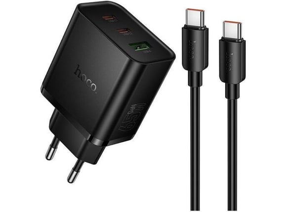HOCO polnilec s kablom N75, 65 W, PD, GaN, 2x USB-C, USB-A