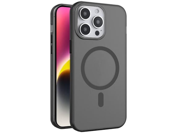 CHAMELEON ovitek za gumiran TPU Magnetic Frost Apple iPhone 15 Pro, črn