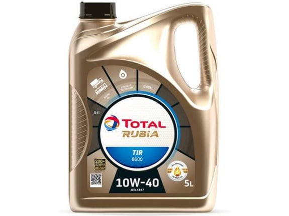TOTAL motorno olje Rubia TIR 8600 10W-40, 5L