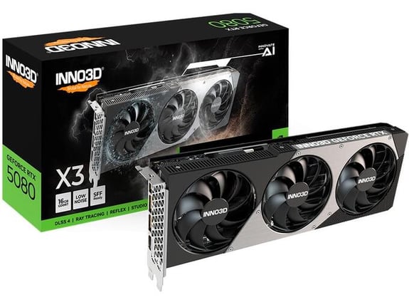 INNO3D grafična kartica X3, GeForce RTX 5080, 16GB, GDDR7, N50803-16D7-176068N