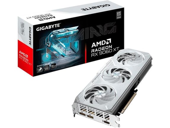 GIGABYTE grafična kartica Gaming OC Ice, Radeon RX 9060 XT, 16GB, GDDR6, GV-R906XGAMINGOCICE-16GD