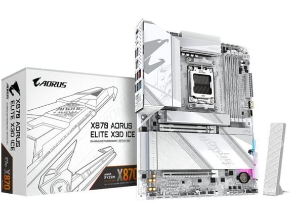 GIGABYTE matična plošča X870 AORUS ELITE X3D ICE, AM5, ATX, WiFi 7, Bluetooth X870 A ELITE X ICE