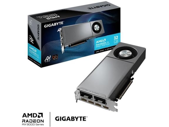 GIGABYTE profesionalna grafična kartica, Radeon AI PRO R9700, 32GB, GDDR6, GV-R9700AI TOP-32GD