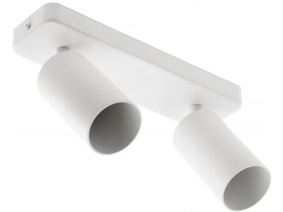 GTV Stropna svetilka SANTO BIS, GU10, max. 2×20 W, IP20, dvojna, bela OS-SAN20WOK2B-10