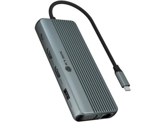 ICYBOX priklopna postaja IB-DK4062-CPD/USB-C/2x HDMI + 1x VGA/100W/IB-DK4062-CPD