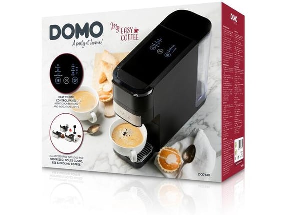 DOMO kavni aparat na kapsule večkapsulski 4-v-1, DO748K