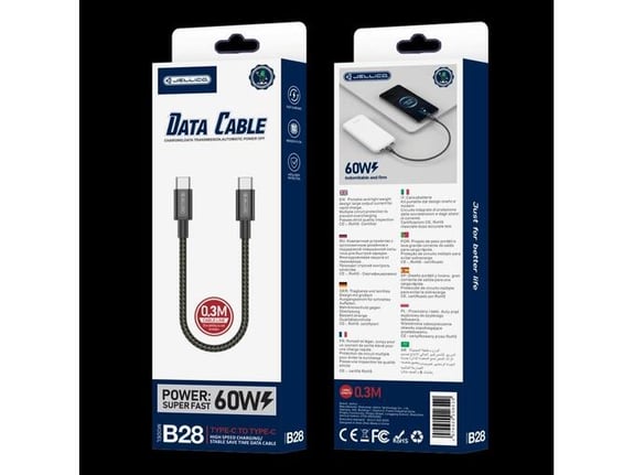 JELLICO USB kabel B28, USB-C/USB-C, 1m
