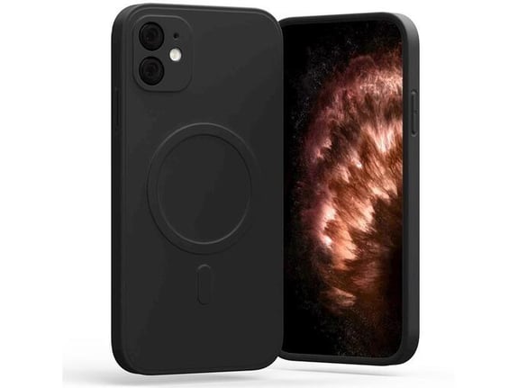 GOOSPERY ovitek za silikonski Mat Liquid MagSafe Samsung Galaxy A57, črn