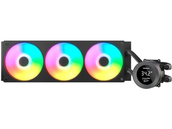 COUGAR GAMING komplet za vodno hlajenje Poseidon Vistek 360 mm LCD ARGB črna CGR-PSDVARGB-B-360