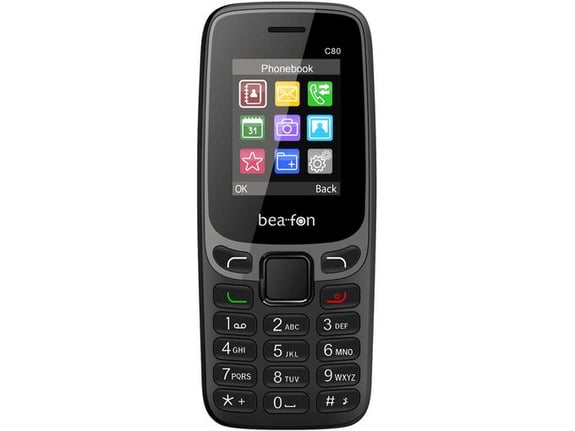 Beafon C80 telefon na tipke - črn
