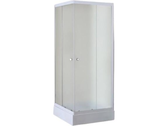 <Kategorija>Armal pravokotna tuš kabina BASIC 90X75, beli profili, mat steklo, 5 mm