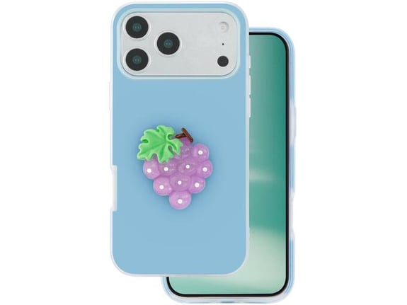 ONASI ovitek za silikonski Tutti Frutti 2v1 iPhone 17 Pro, moder