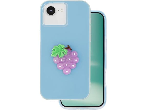 ONASI ovitek za silikonski Tutti Frutti 2v1 iPhone 16e/iPhone 17e, moder